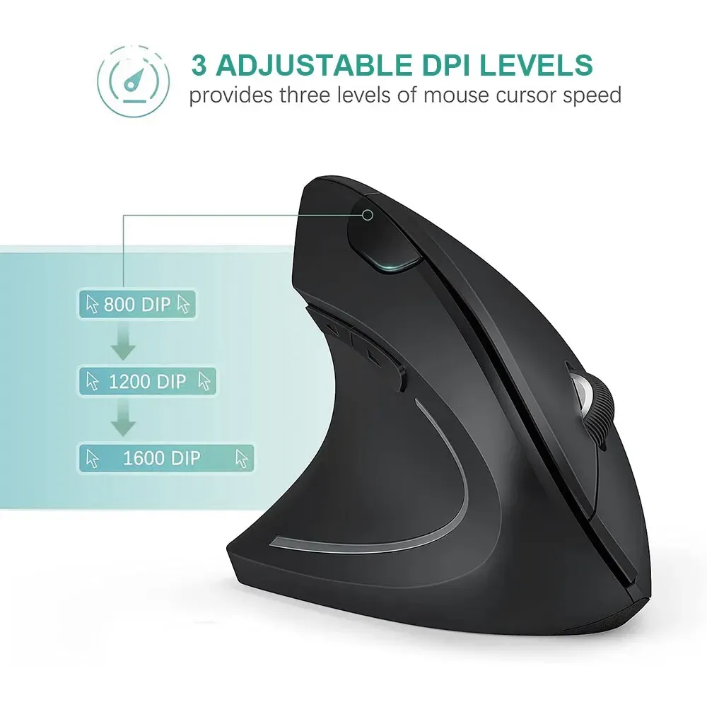 Souris verticale ergonomique sans fil