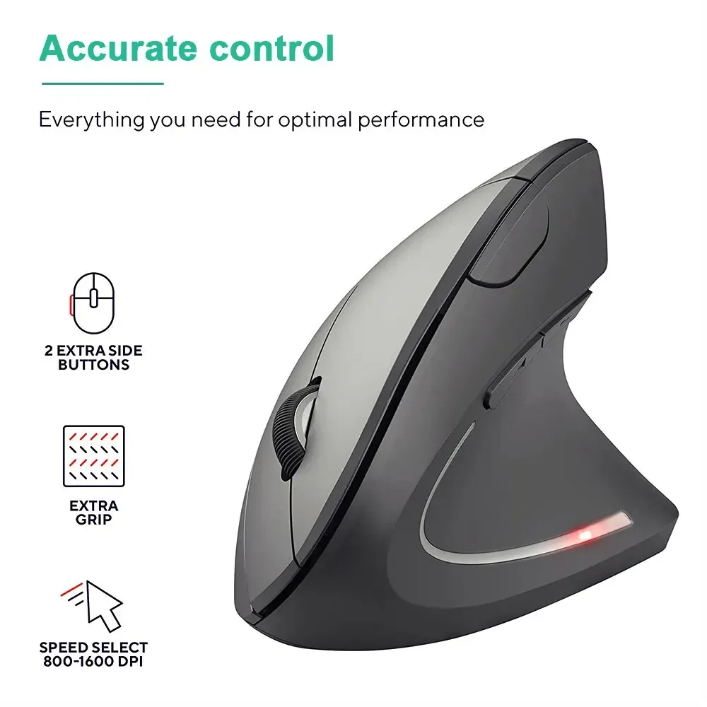 Souris verticale ergonomique sans fil