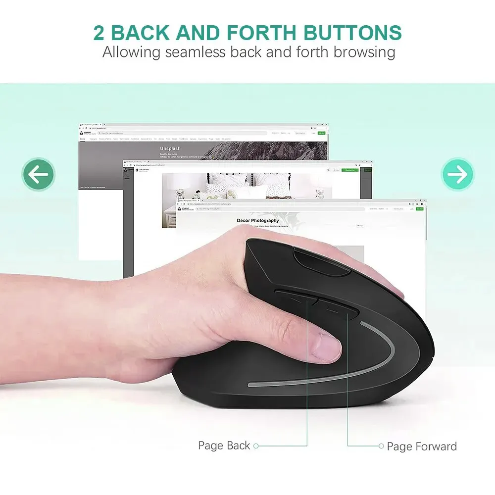 Souris verticale ergonomique sans fil