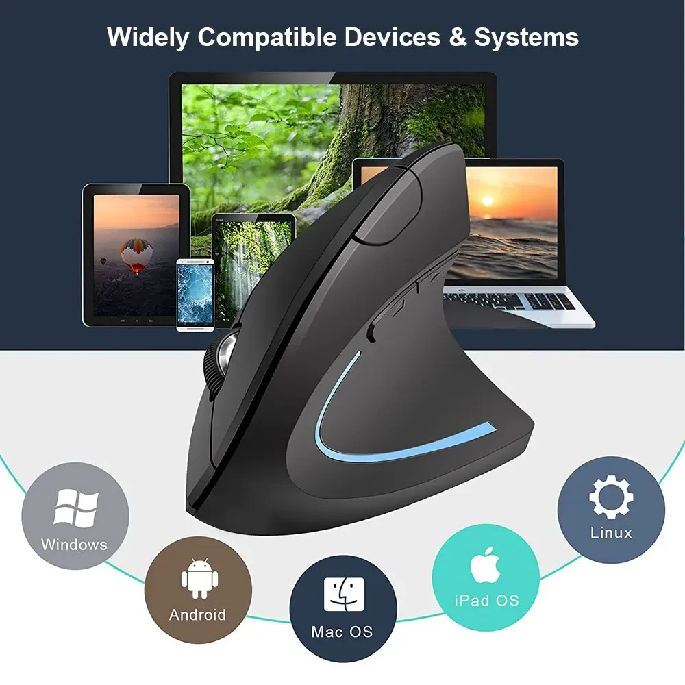 Souris verticale ergonomique sans fil