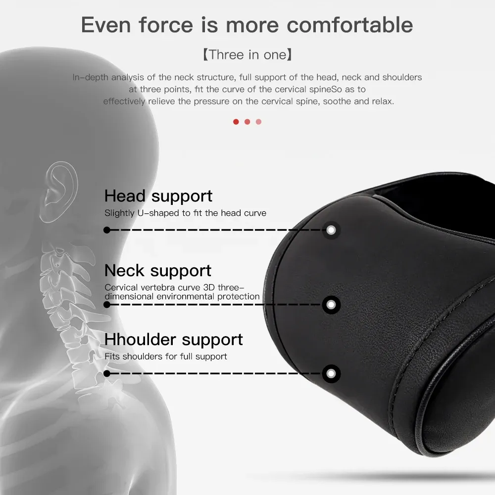 Appui-tête de siège YZ pour Tesla Model 3/Y/X/S, oreiller de cou en cuir PU à mémoire de forme 2