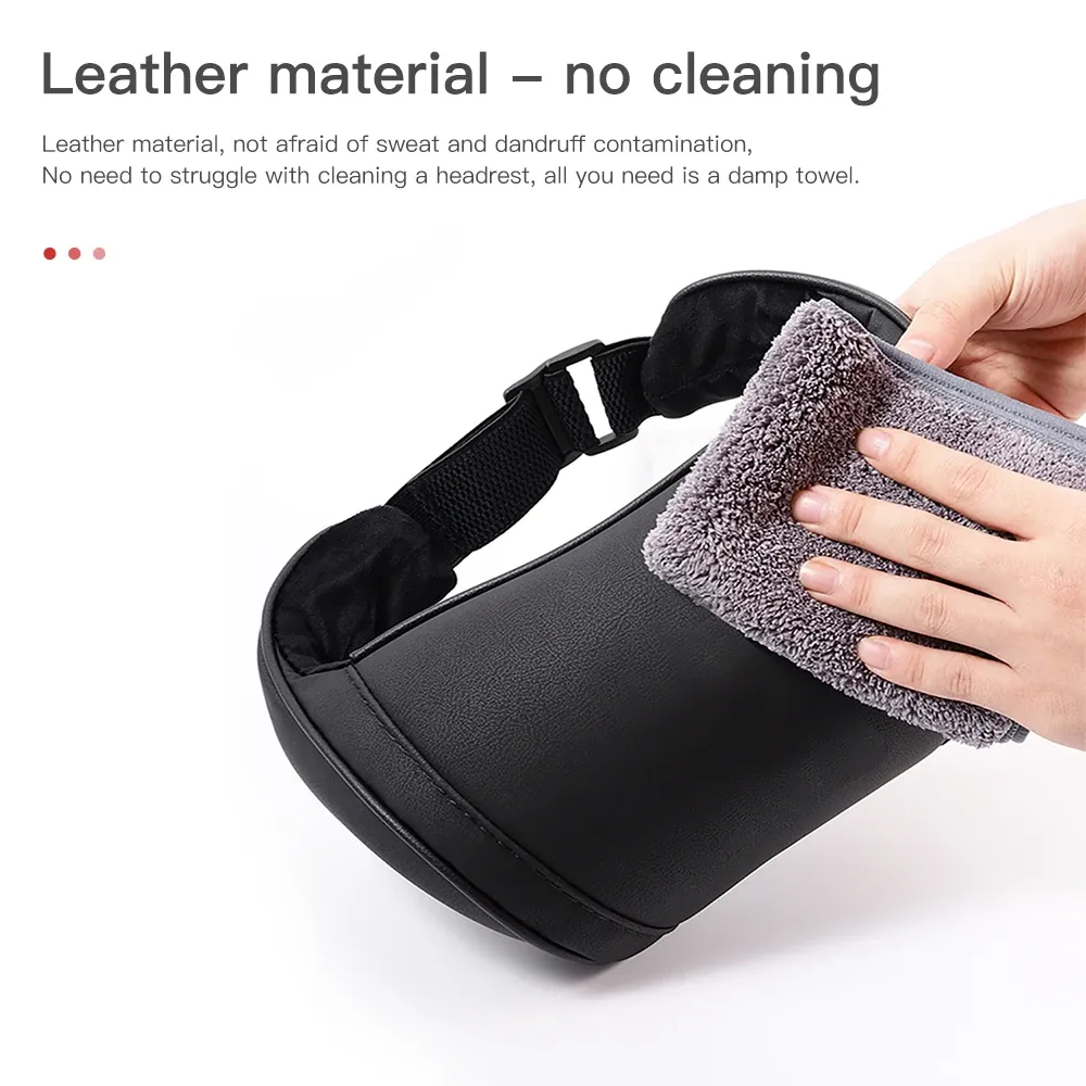 Appui-tête de siège YZ pour Tesla Model 3/Y/X/S, oreiller de cou en cuir PU à mémoire de forme 5