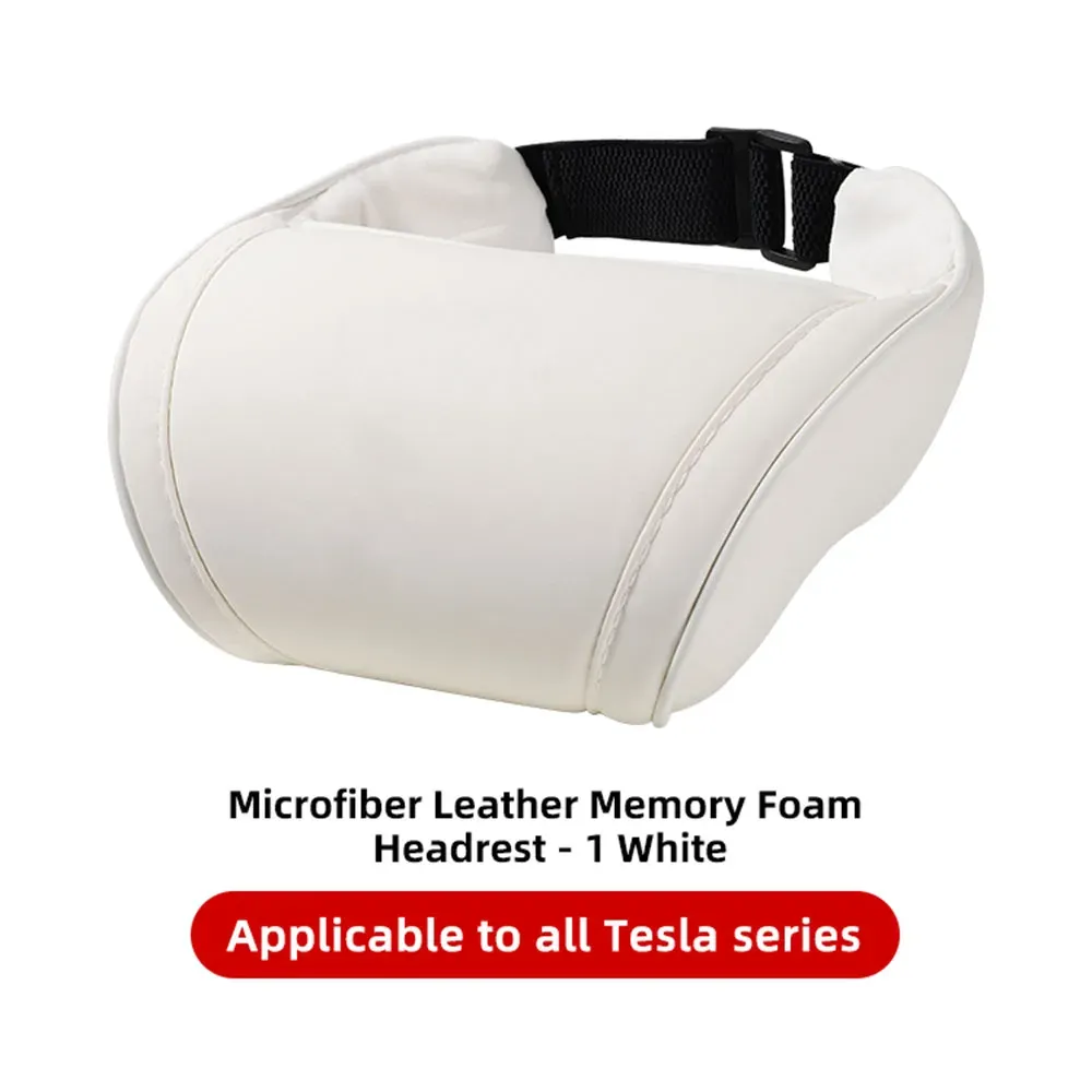 Appui-tête de siège YZ pour Tesla Model 3/Y/X/S, oreiller de cou en cuir PU à mémoire de forme 8