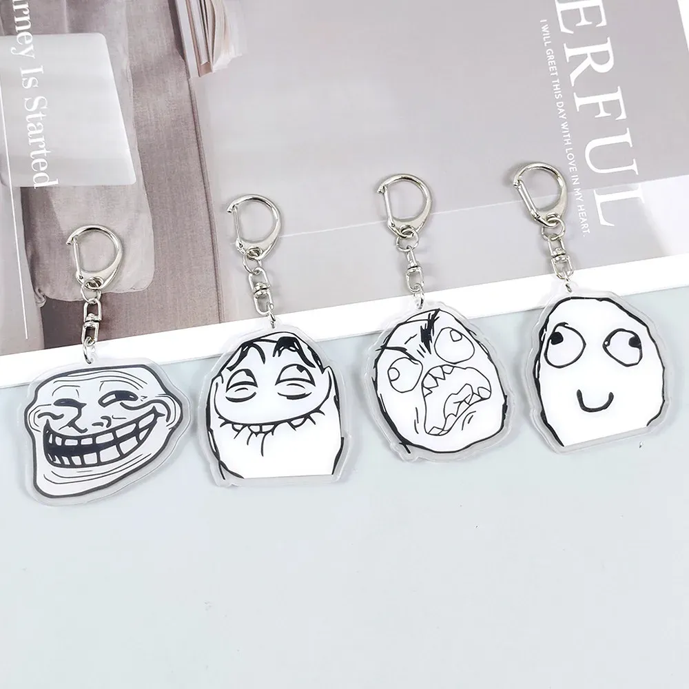 Porte-clés Troll « No Me Gusta » en acrylique, pendentif pour sac à dos ou ornement de voiture 4