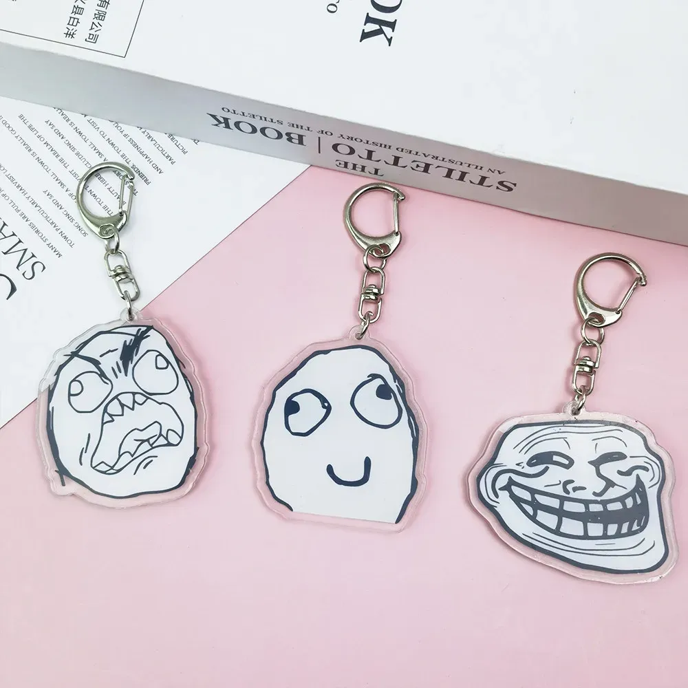 Porte-clés Troll « No Me Gusta » en acrylique, pendentif pour sac à dos ou ornement de voiture 6