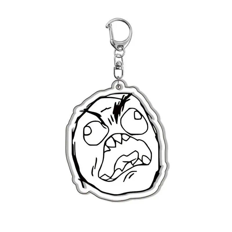 Porte-clés Troll « No Me Gusta » en acrylique, pendentif pour sac à dos ou ornement de voiture 8