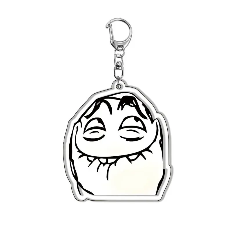 Porte-clés Troll « No Me Gusta » en acrylique, pendentif pour sac à dos ou ornement de voiture 10