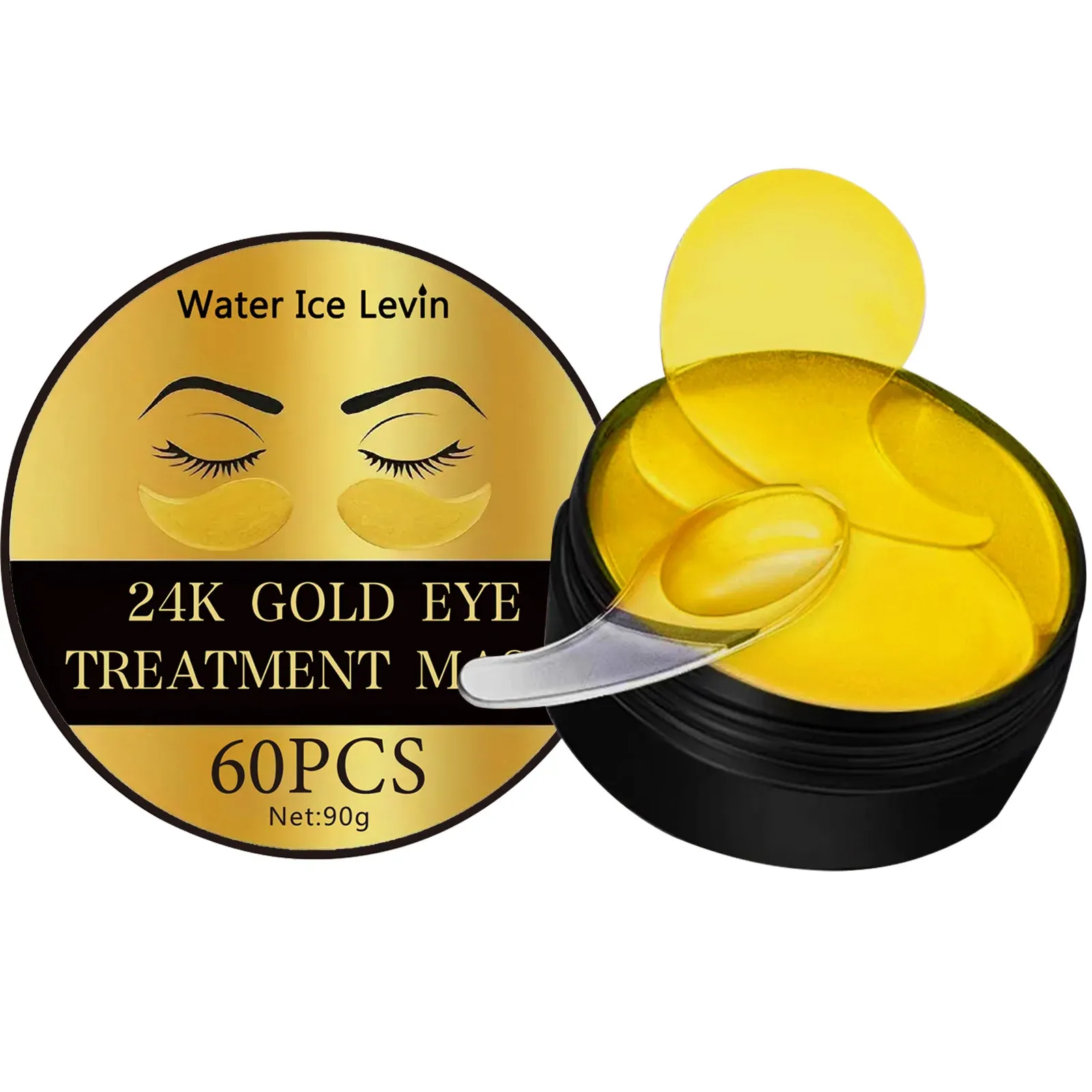 Masques pour les yeux hydratants à l'or 24 carats