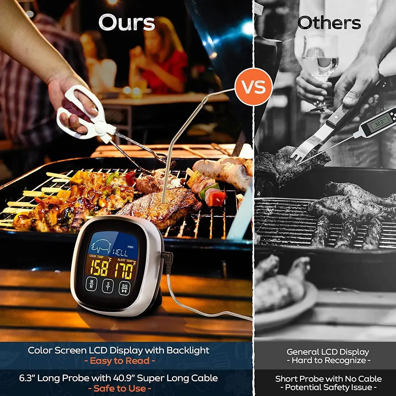 Thermomètre HOMEFISH pour barbecue