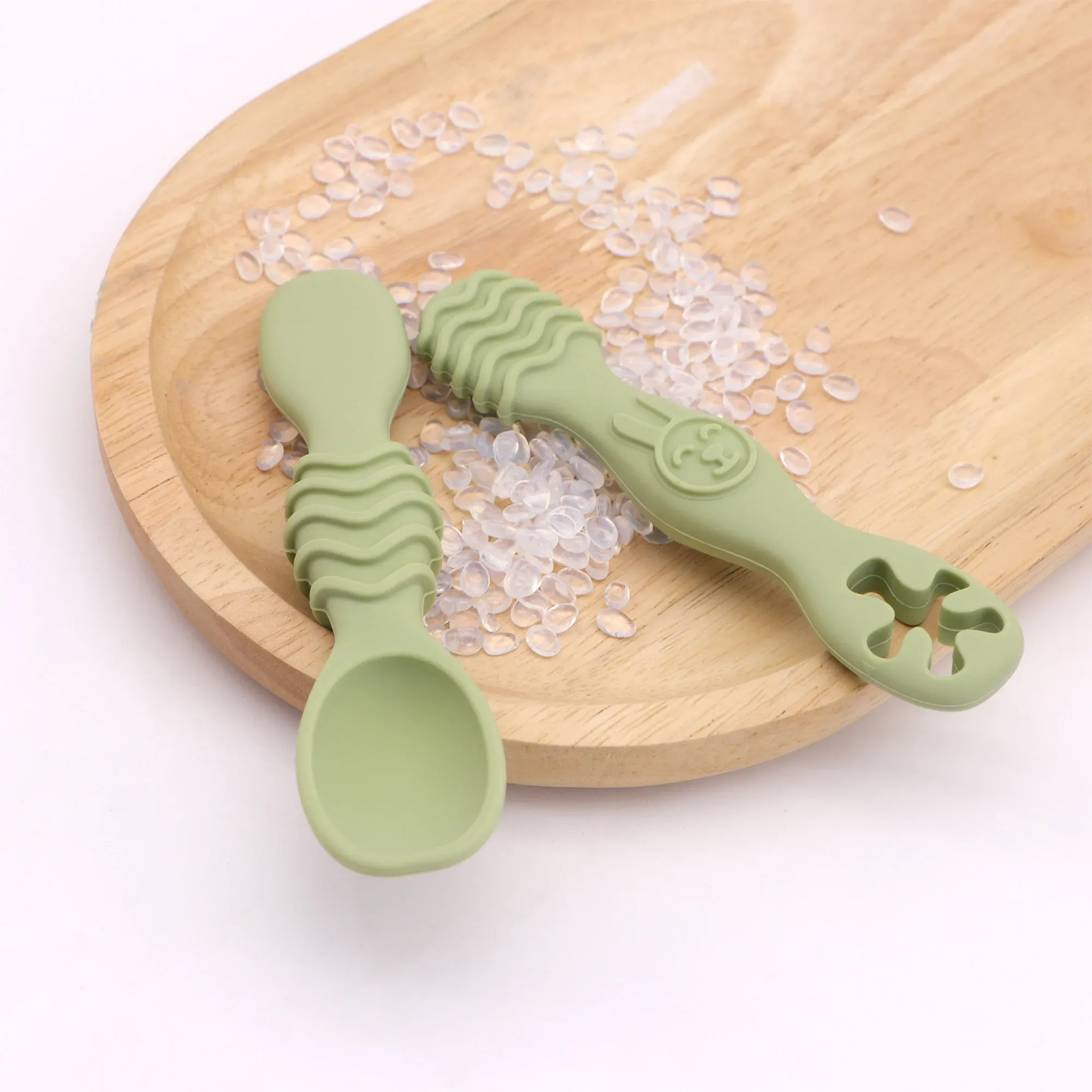 Ensemble de cuillères d'apprentissage en silicone pour bébés et tout-petits | Sans BPA | Compatible micro-ondes, lave-vaisselle et congélateur 10
