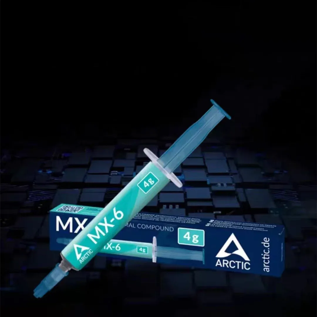 Pâte thermique MX-6, 4 g et 8 g, haute performance pour processeurs, cartes graphiques et ordinateurs portables, conductivité thermique très élevée 2