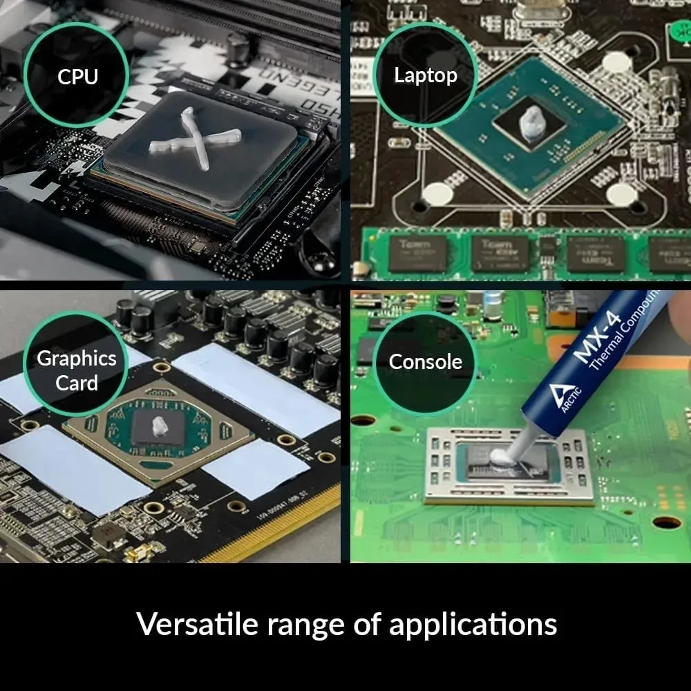 Pâte thermique MX-6, 4 g et 8 g, haute performance pour processeurs, cartes graphiques et ordinateurs portables, conductivité thermique très élevée 6