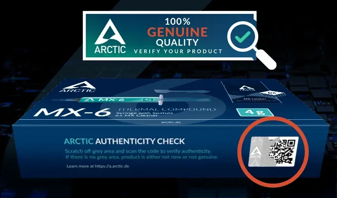 Contrôle d'authenticité ARCTIC