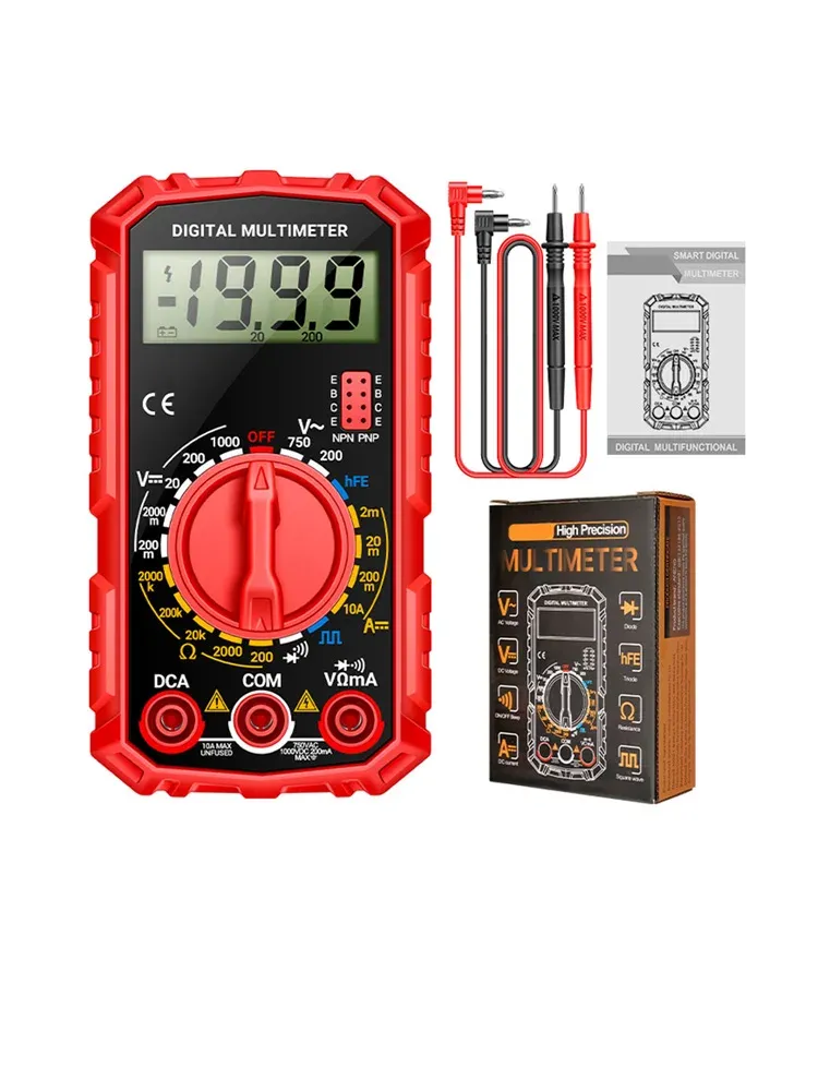 Multimètre numérique TRMS SZ06 / SZ308 à plage automatique, 2000 points, mesure de tension AC/DC, Ohm, Volt et ampèremètre 11