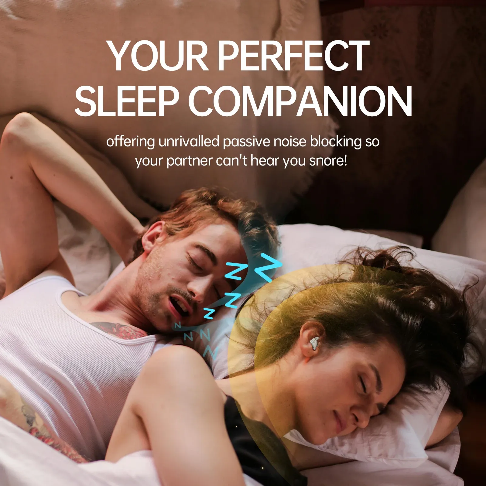 Écouteurs de sommeil Bluetooth 5.3 Eppfun, écouteurs antibruit pour dormir, petits écouteurs intra-auriculaires pour les personnes qui dorment sur le côté, autonomie de 48 h 6