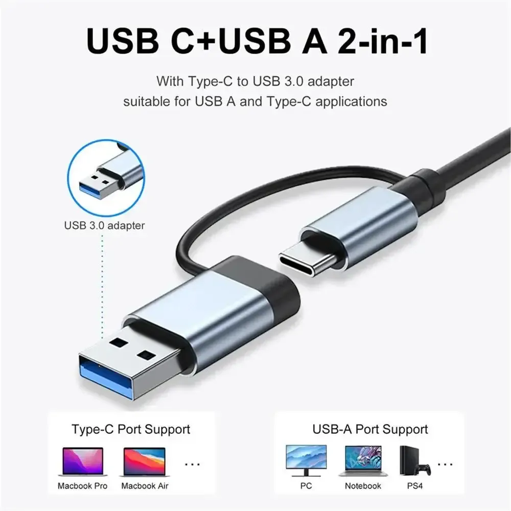 Hub USB 8-en-1 design