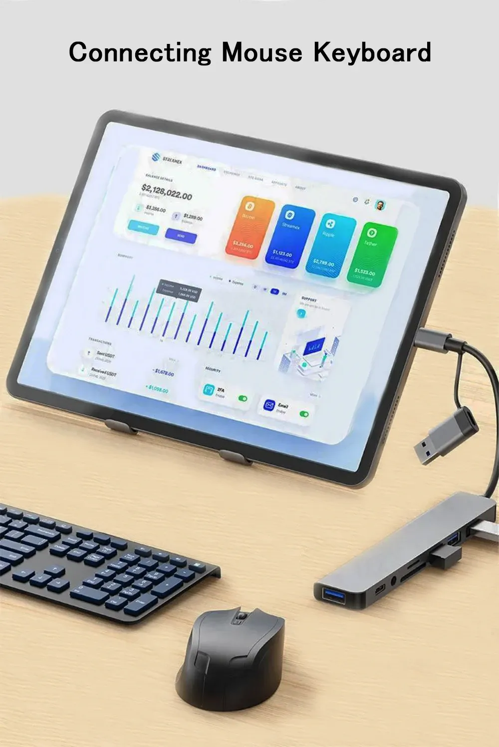 Hub USB 8-en-1 connectivité