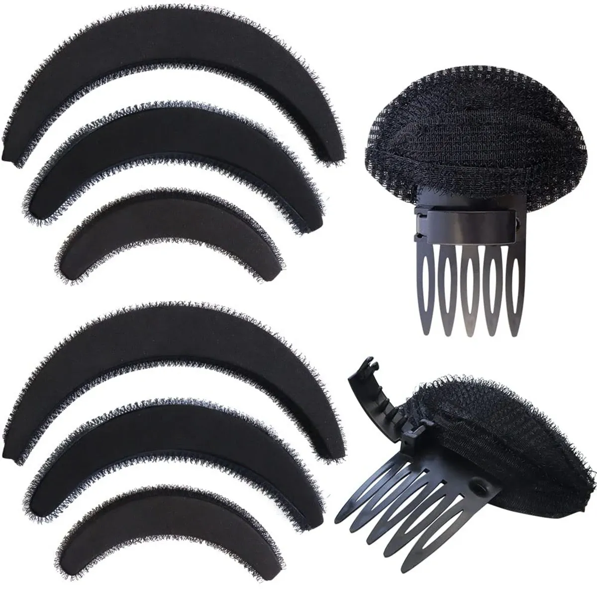 Lot de pinces à cheveux invisibles pour volume des racines, coiffure facile, coloris uni, forme ovale 17