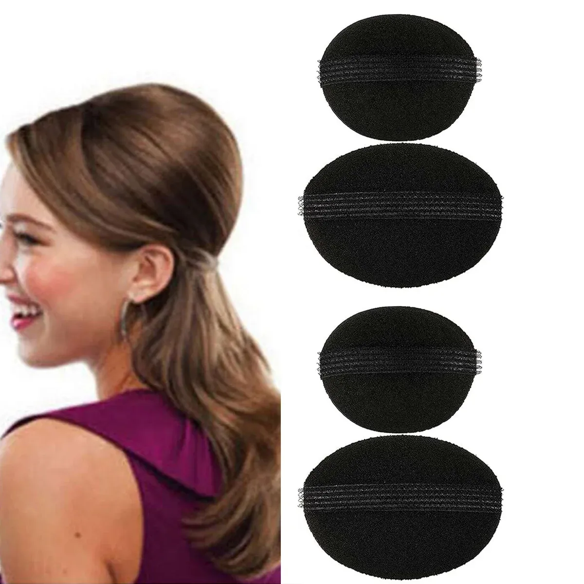 Lot de pinces à cheveux invisibles pour volume des racines, coiffure facile, coloris uni, forme ovale 8