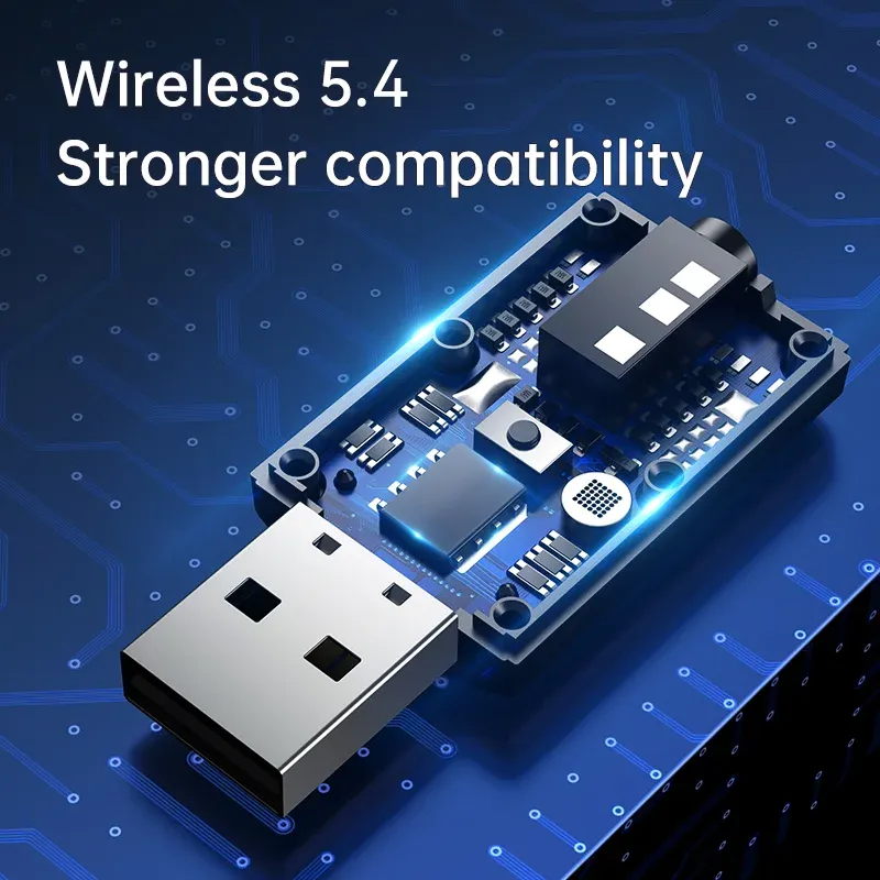Émetteur-récepteur Audio Bluetooth 5.4 USB, adaptateur sans fil avec sortie/entrée 3.5 mm AUX et RCA, compatible TV, PC, casque, chaîne stéréo, autoradio et Hi-Fi 5