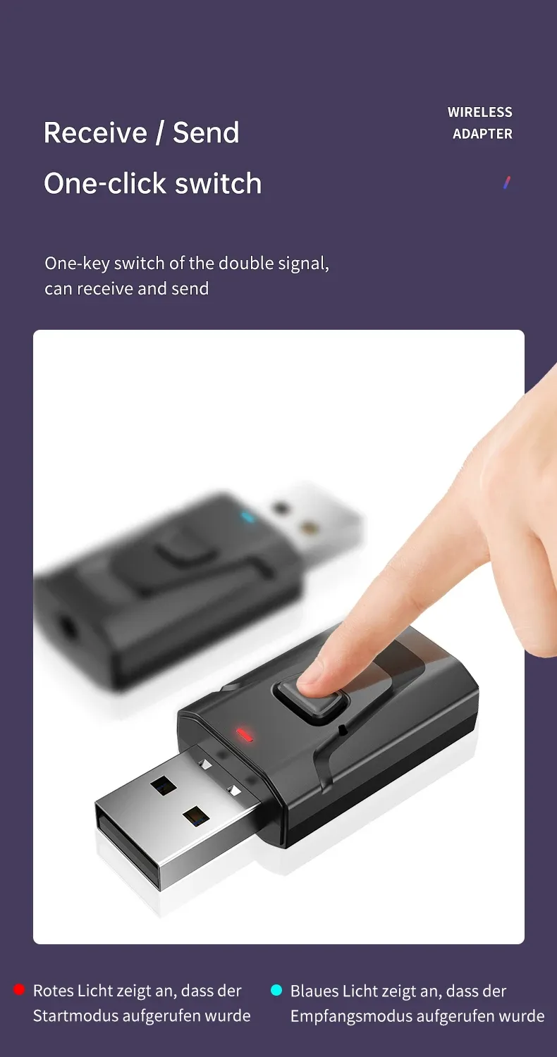 Adaptateur audio sans fil en situation d'utilisation quotidienne