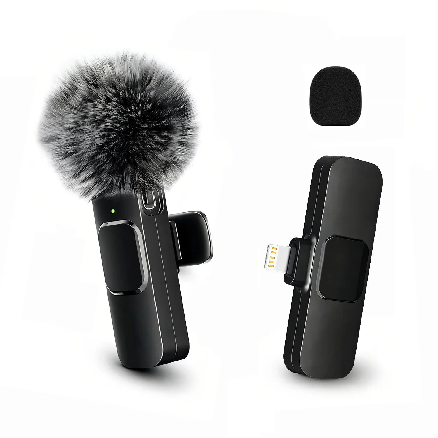 Microphone sans fil miniature à clip, connecteur Lightning 12
