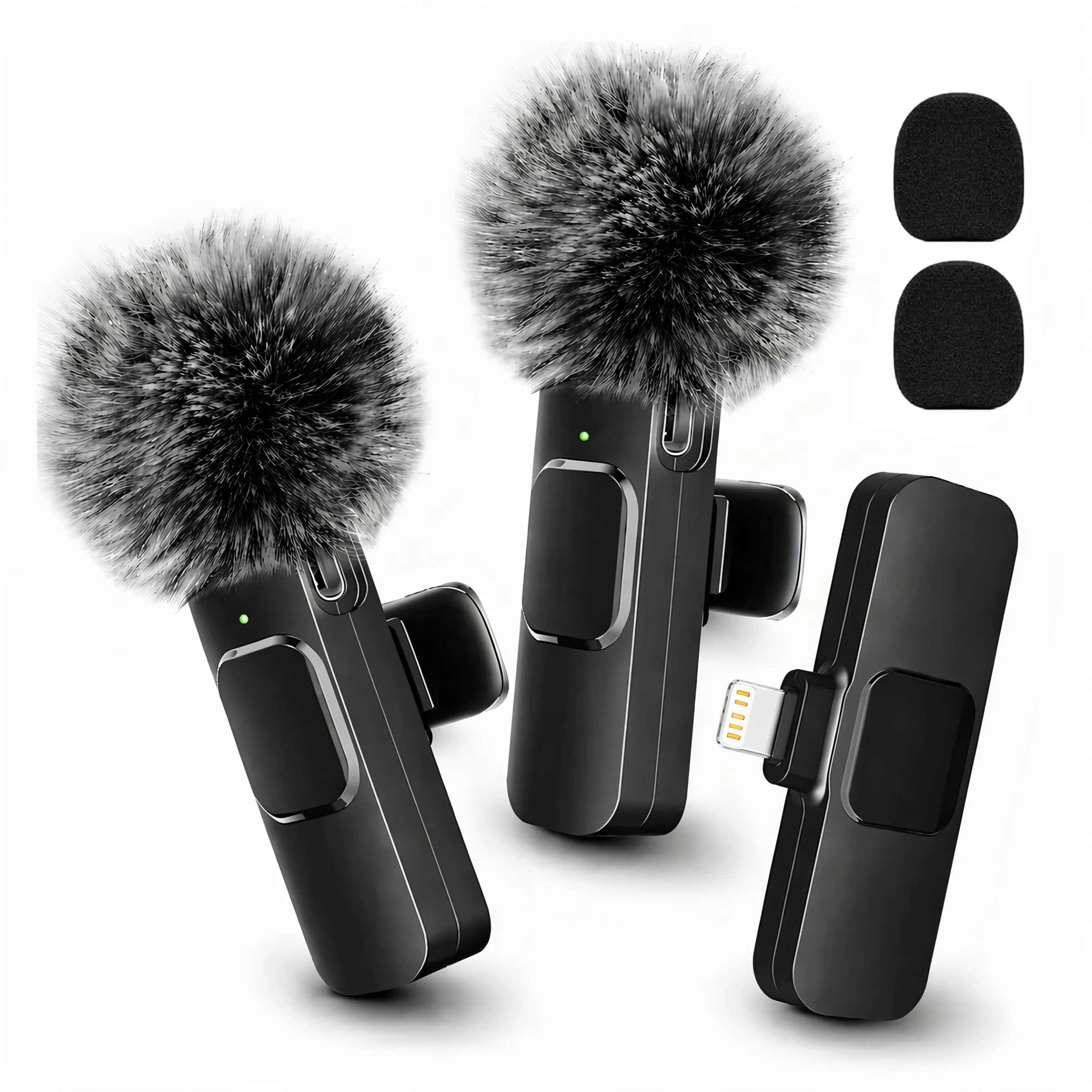 Microphone sans fil miniature à clip, connecteur Lightning 8