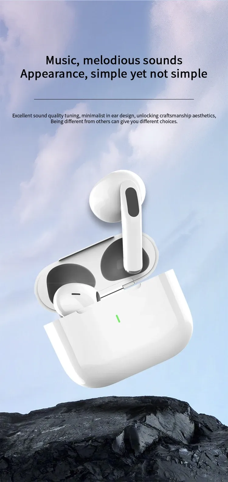Écouteurs Air Pro, détails de conception