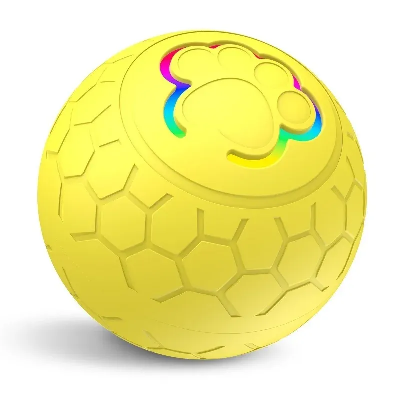 Balle interactive intelligente pour chiens et chats, à roulement et rebond automatiques, éclairage RVB, recharge USB 8