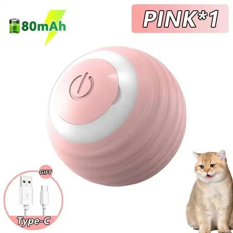 Balle interactive intelligente pour chiens et chats, à roulement et rebond automatiques, éclairage RVB, recharge USB 13