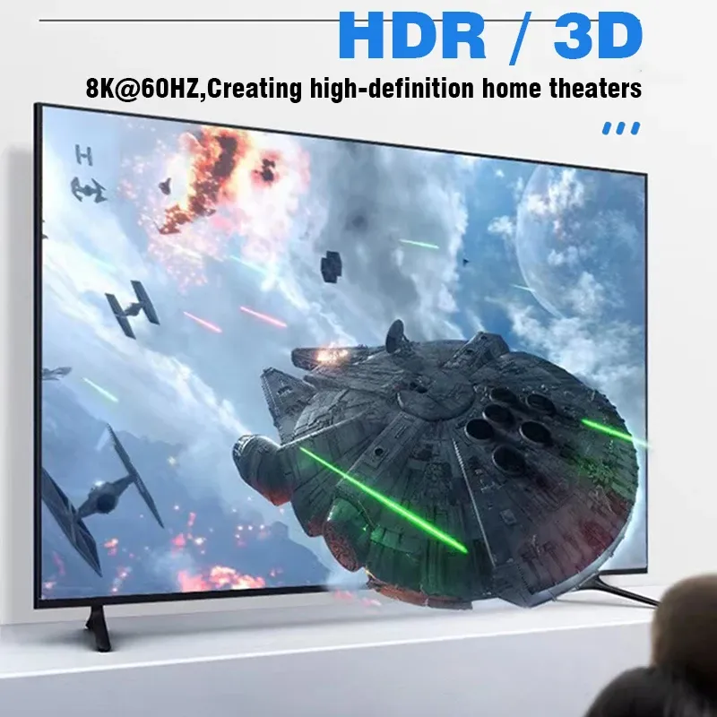 Adaptateur de câble HDMI, convertisseur Mini Micro HDMI vers HDMI 2.1, 48 Gbit/s, 8K60Hz, 4K120Hz, pour projecteur, téléviseur HD, PS4, PS5 et ordinateur portable 2