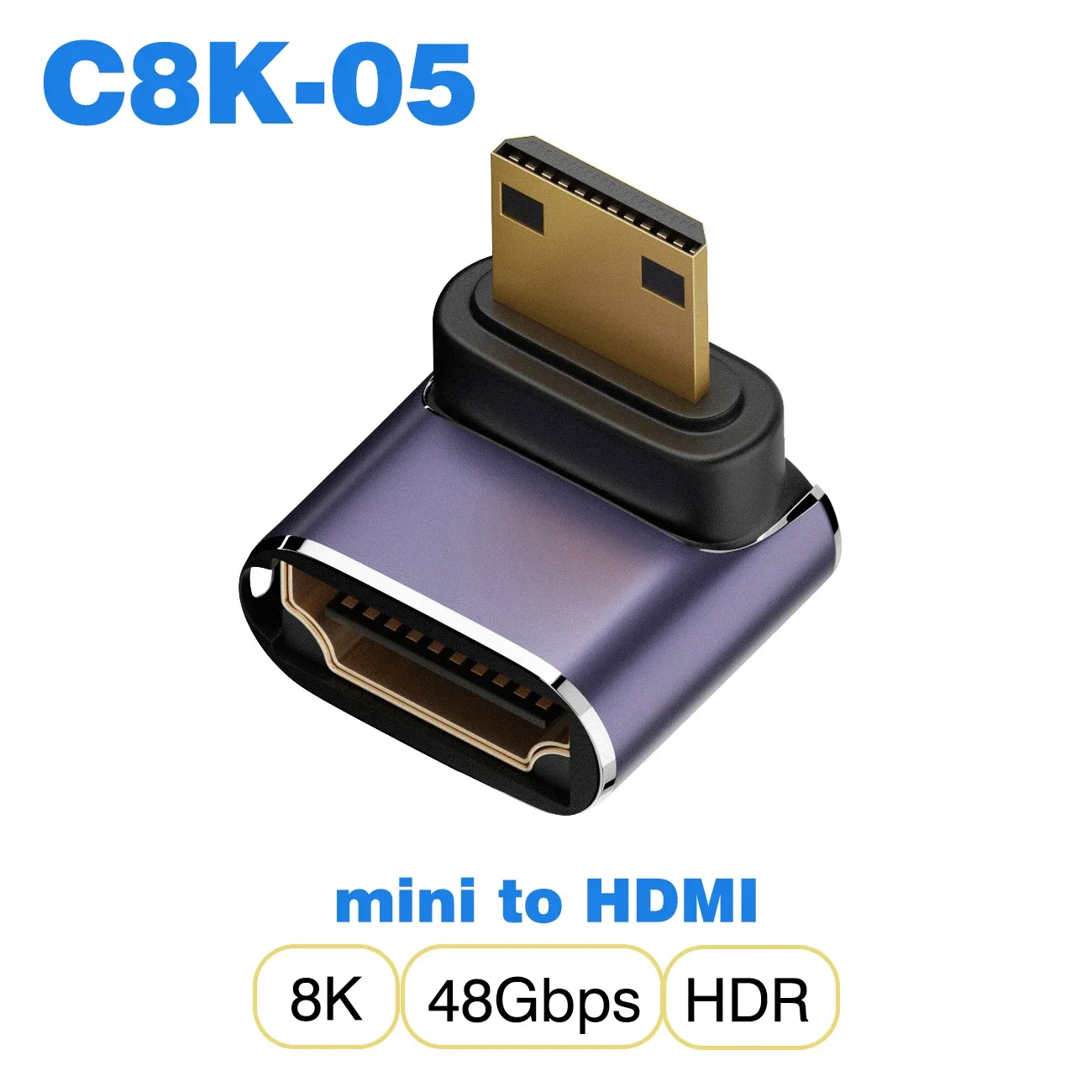 Adaptateur de câble HDMI, convertisseur Mini Micro HDMI vers HDMI 2.1, 48 Gbit/s, 8K60Hz, 4K120Hz, pour projecteur, téléviseur HD, PS4, PS5 et ordinateur portable 16
