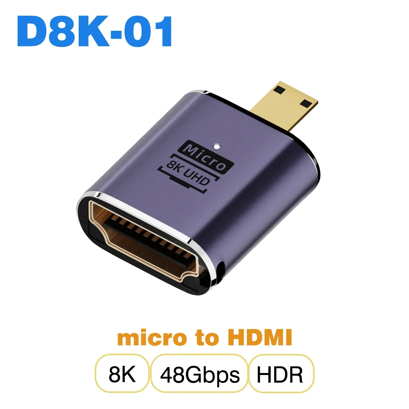Adaptateur de câble HDMI, convertisseur Mini Micro HDMI vers HDMI 2.1, 48 Gbit/s, 8K60Hz, 4K120Hz, pour projecteur, téléviseur HD, PS4, PS5 et ordinateur portable 31