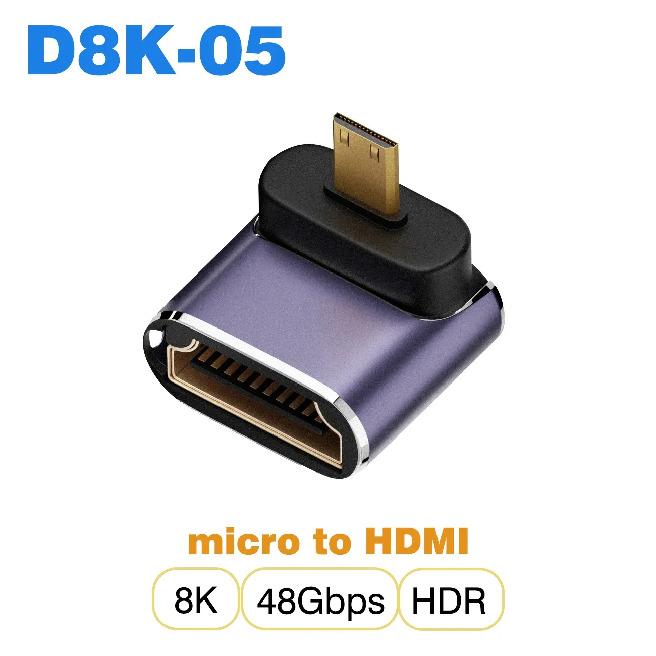 Adaptateur de câble HDMI, convertisseur Mini Micro HDMI vers HDMI 2.1, 48 Gbit/s, 8K60Hz, 4K120Hz, pour projecteur, téléviseur HD, PS4, PS5 et ordinateur portable 29