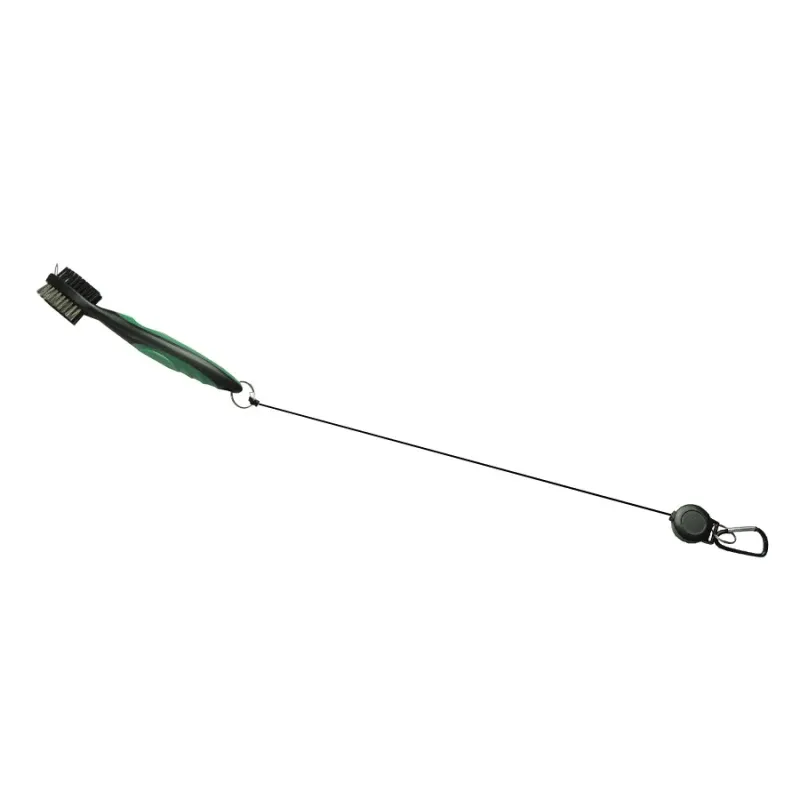 Nettoyeur de rainures de brosse pour clubs de golf, poils en nylon rétractables double face, mousqueton en aluminium, kit d'outils de nettoyage de rainures 6