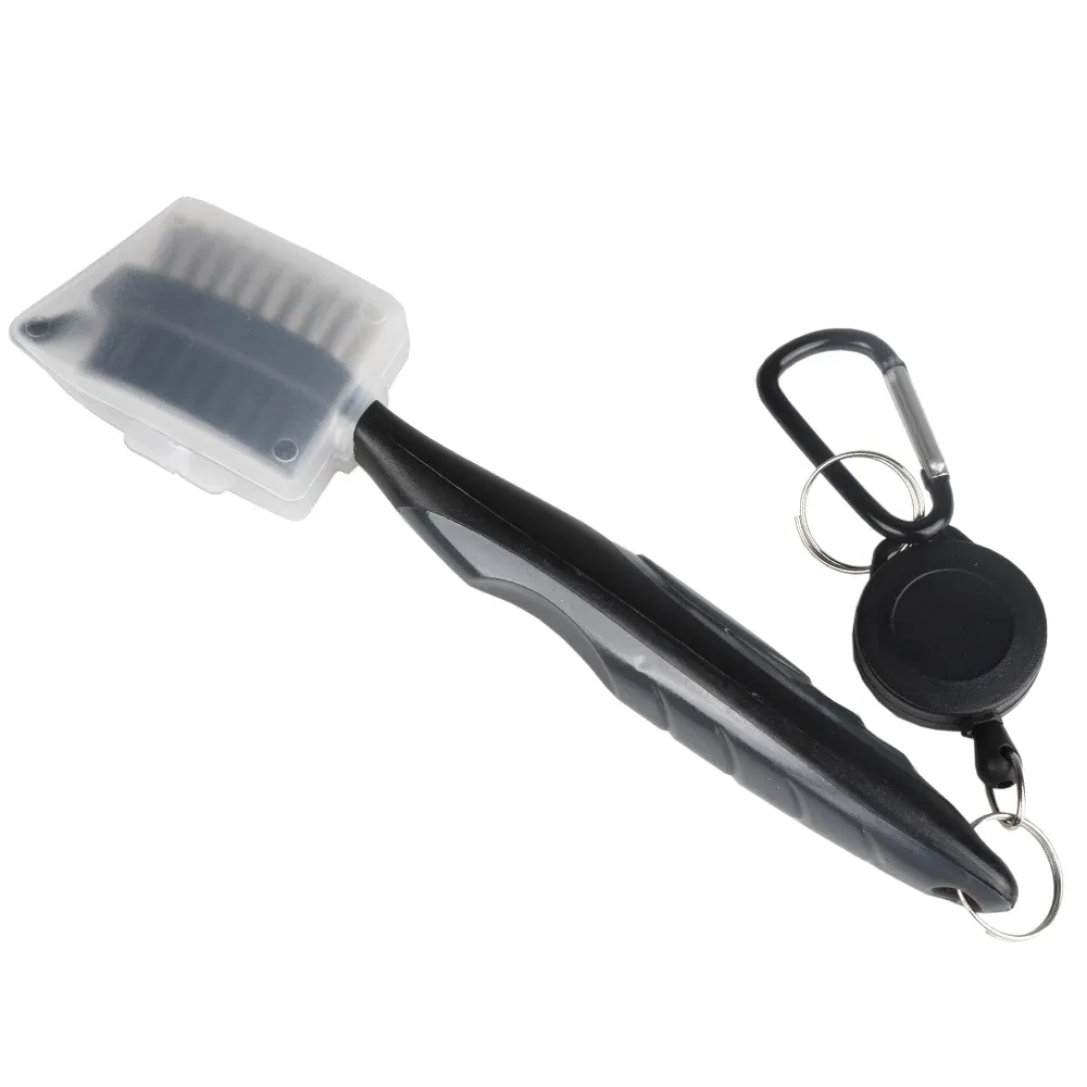Nettoyeur de rainures de brosse pour clubs de golf, poils en nylon rétractables double face, mousqueton en aluminium, kit d'outils de nettoyage de rainures 11