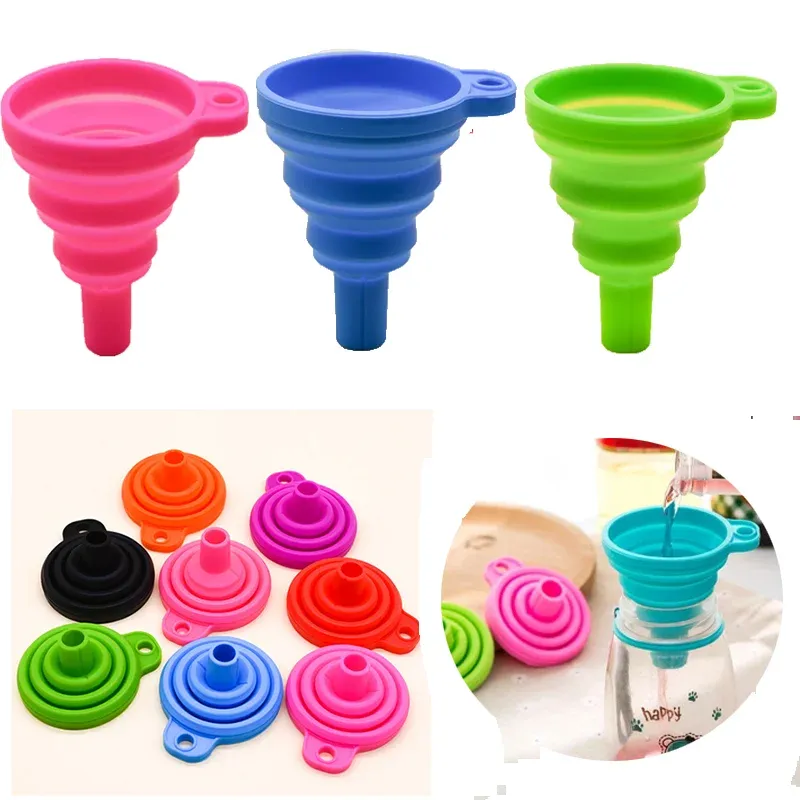 Entonnoir pliable en silicone, vue de présentation