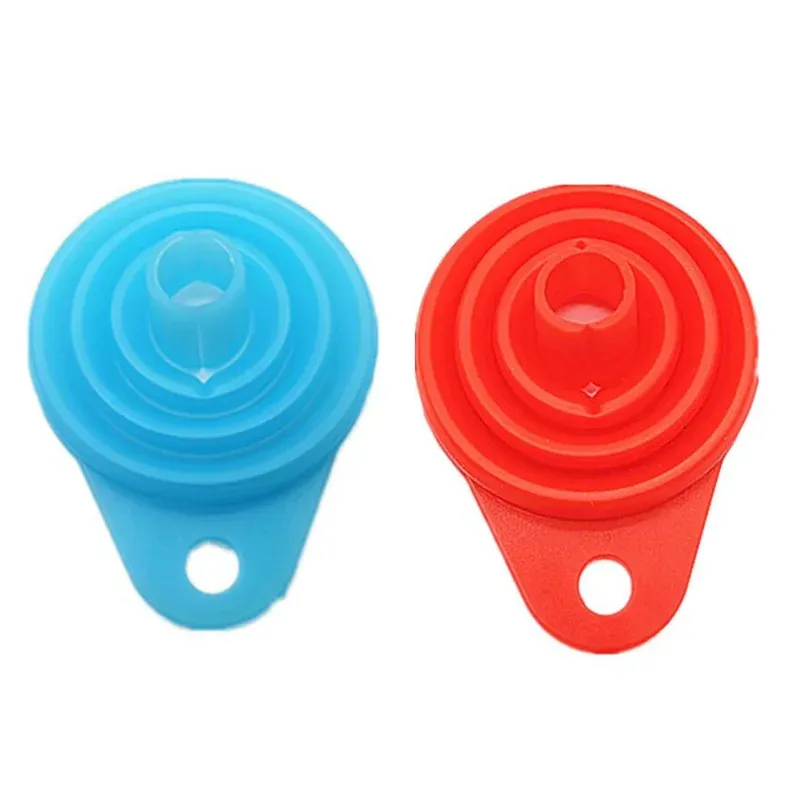 Entonnoir pliable en silicone mini, 1 pièce/2 pièces, portable, entonnoir télescopique pour le transvasement de liquides à domicile 9