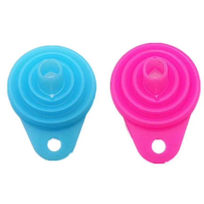 Entonnoir pliable en silicone mini, 1 pièce/2 pièces, portable, entonnoir télescopique pour le transvasement de liquides à domicile 7