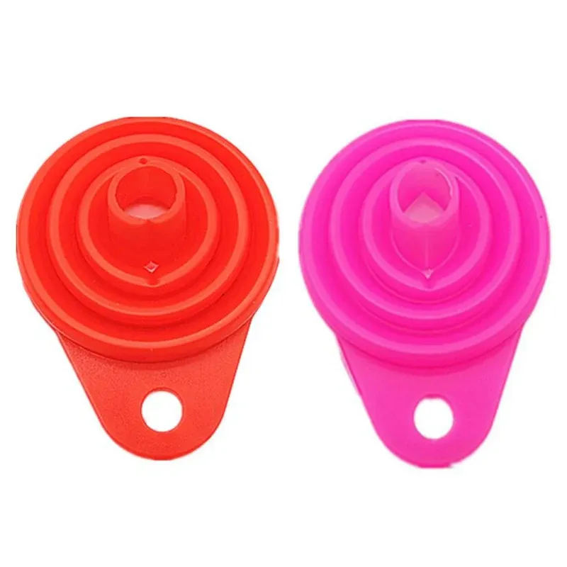 Entonnoir pliable en silicone mini, 1 pièce/2 pièces, portable, entonnoir télescopique pour le transvasement de liquides à domicile 8