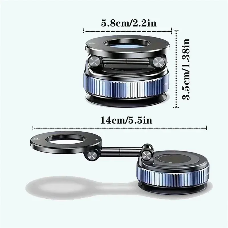 Support magnétique pour téléphone de voiture à rotation 360°, fixation par ventouse, support universel pour téléphone portable 6