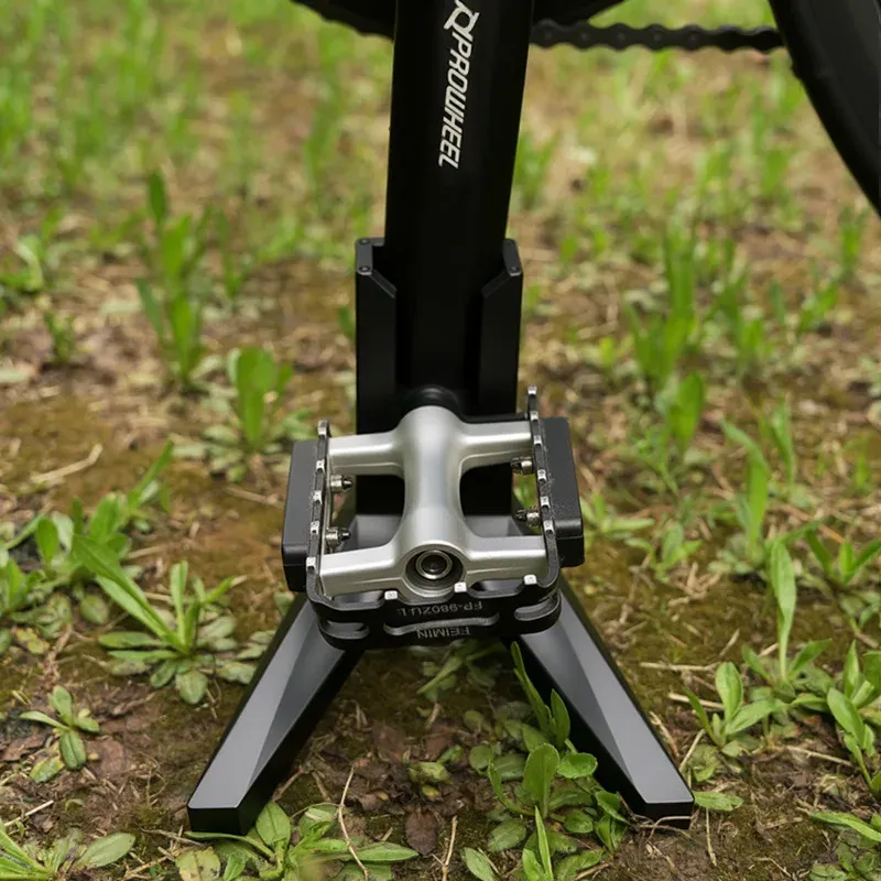 Béquille de vélo en situation