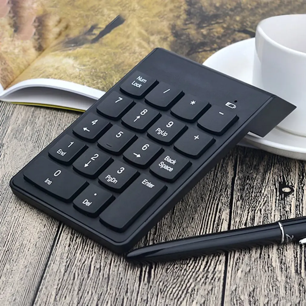 Pavé numérique sans fil 2,4 GHz 18 touches pour comptabilité et finance, compatible ordinateur portable 3
