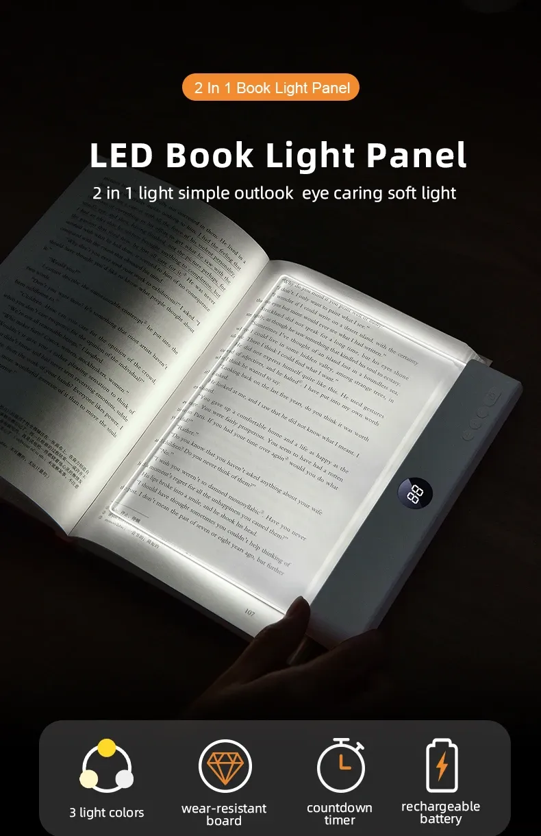 Lampe de lecture LED en situation, vue d'ensemble