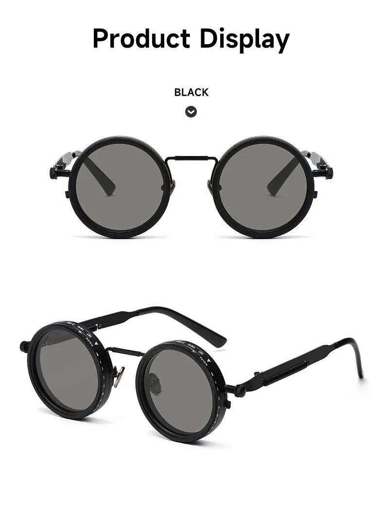 Lunettes rétro punk vue détaillée
