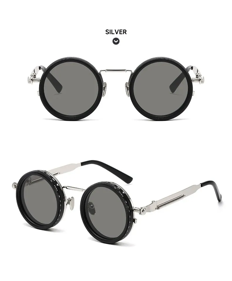 Lunettes rondes rétro, finition soignée