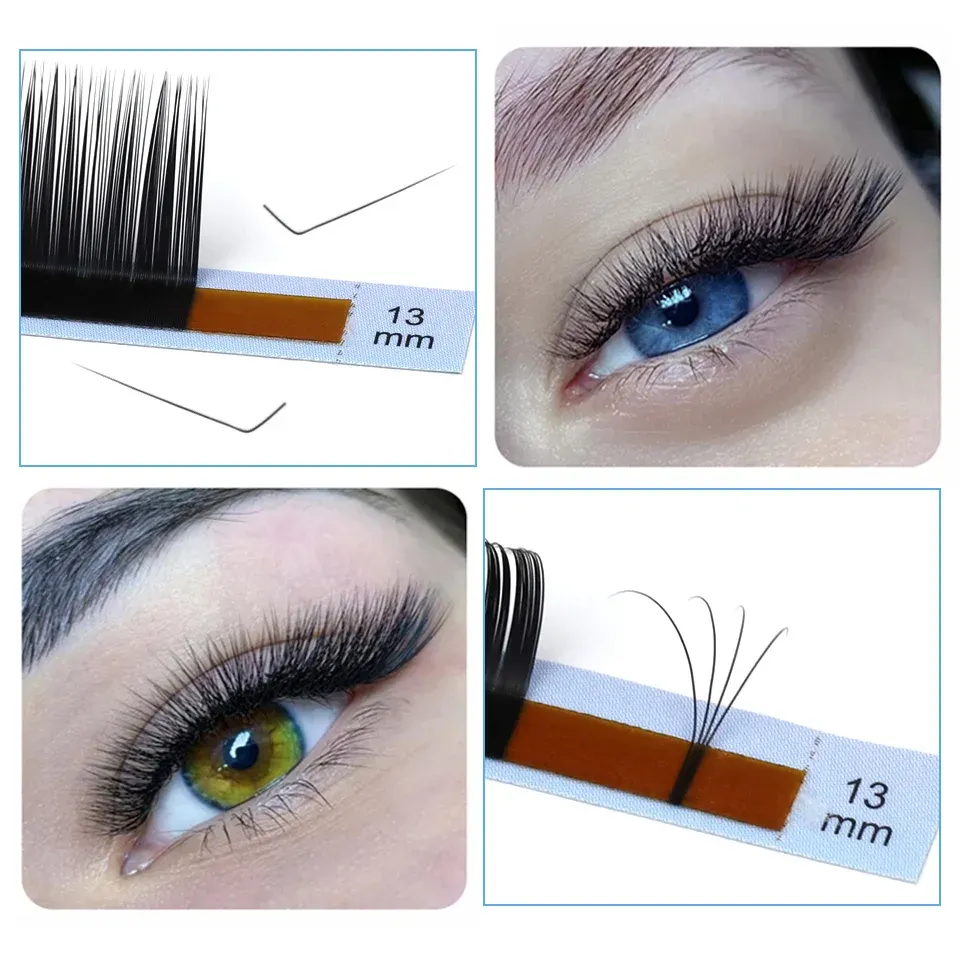 Lashrujade Extensions de cils individuelles L, L+, LC, LD, LU(M) à courbure naturelle et douce, faux vison russe, volume, maquillage, L/M, fournitures pour cils 5