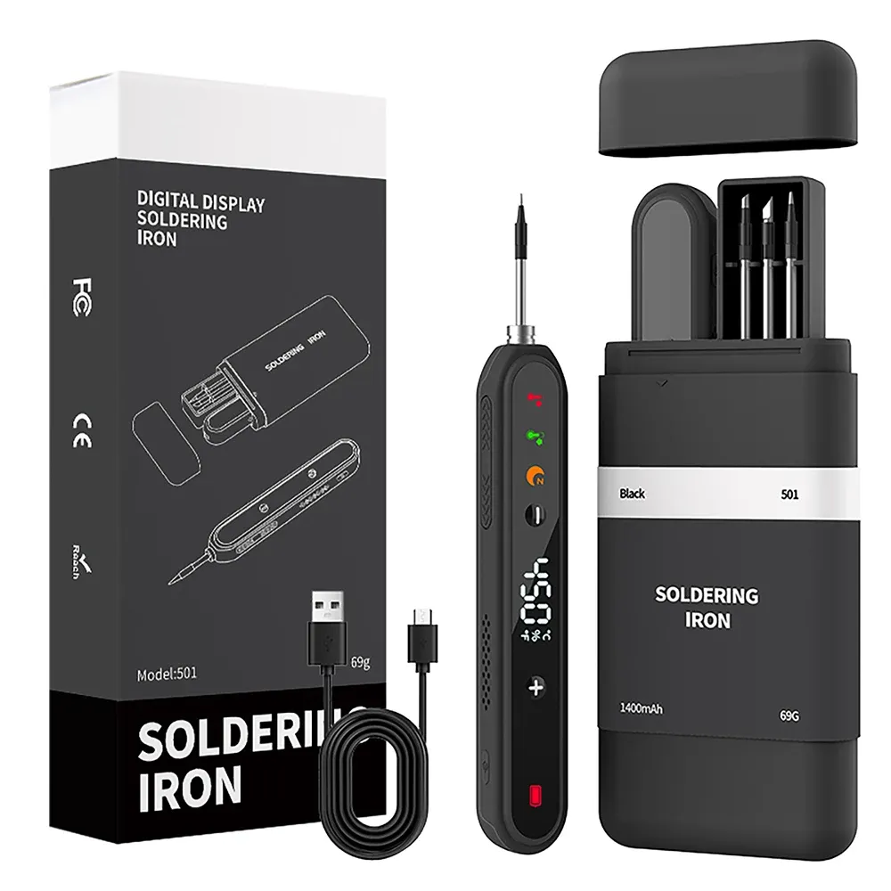Kit de fer à souder numérique Type-C 8-15 W à température réglable 9