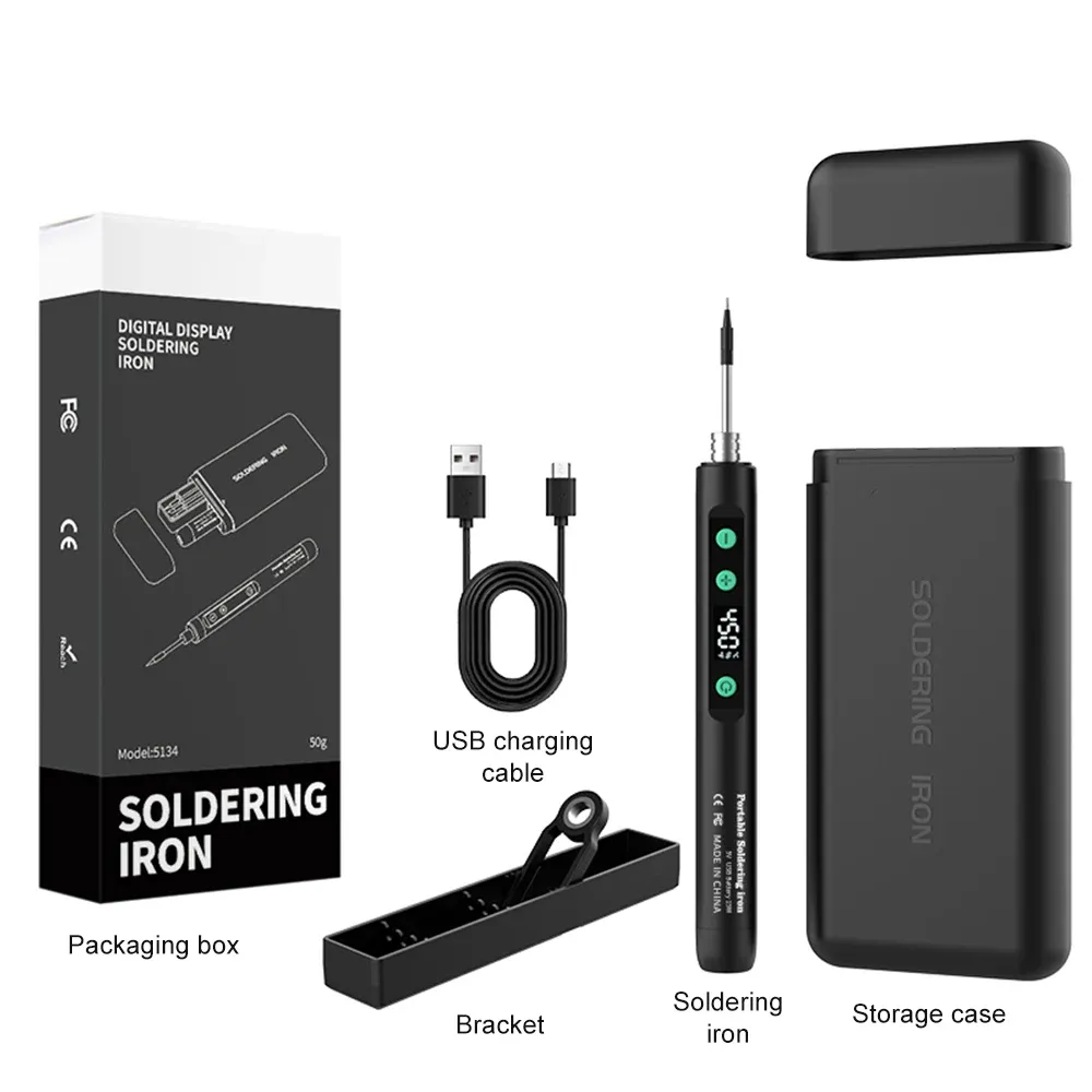 Kit de fer à souder numérique Type-C 8-15 W à température réglable 12