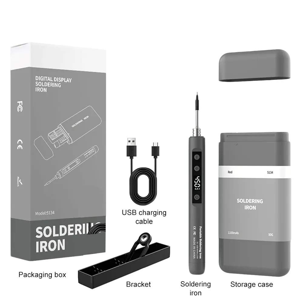 Kit de fer à souder numérique Type-C 8-15 W à température réglable 10